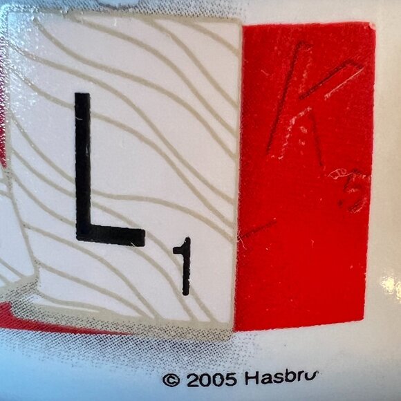 Vintage  Hasbro SCRABBLE Soup Bowl Crossword Board Game Tile Letter  Ceramic Mug - Picture 9 of 10
